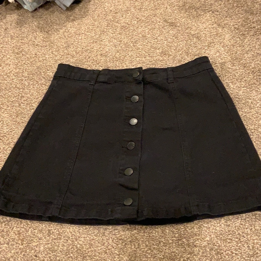 Forever 21 Black Jean Skirt